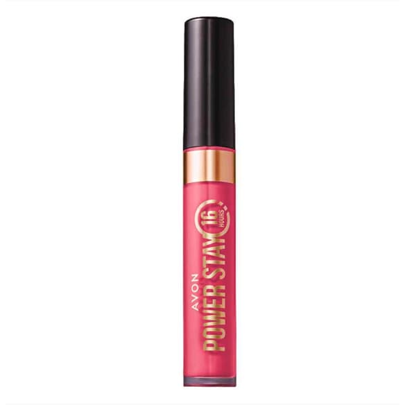 Batom Liquido Rosa Super Malva (Super Malva) Avon Power Stay de Longa Duração 16 horas Matte 6 ml