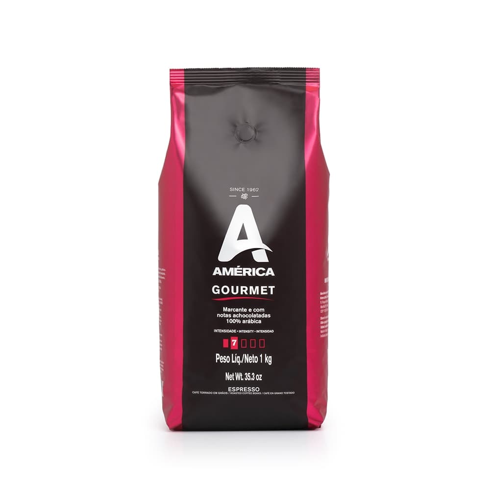 Café Torrado em Grão América Gourmet 1kg