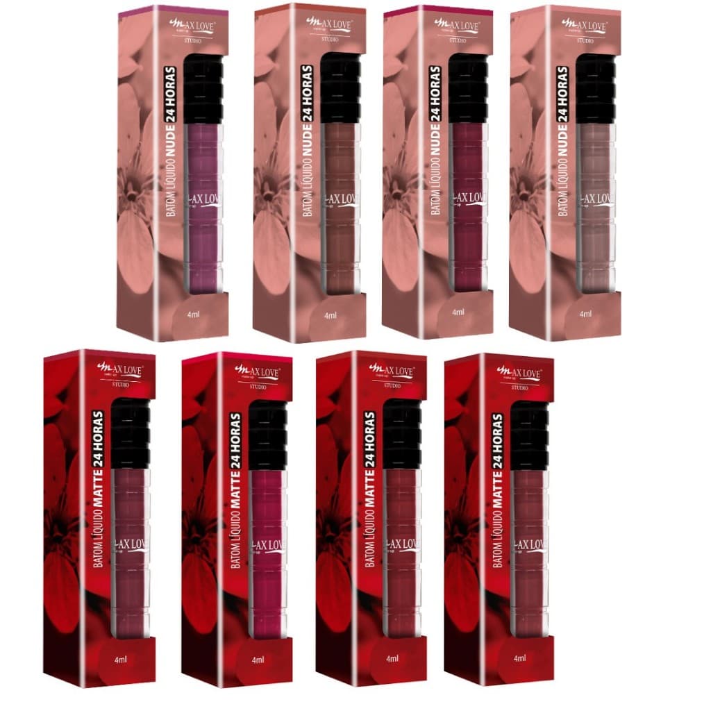 Batom Líquido Matte e Nude 24 Horas Max Love