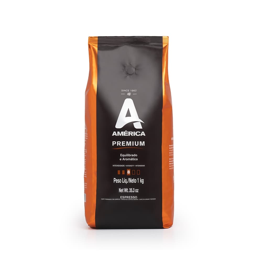 Café Torrado em Grão América Premium 1kg