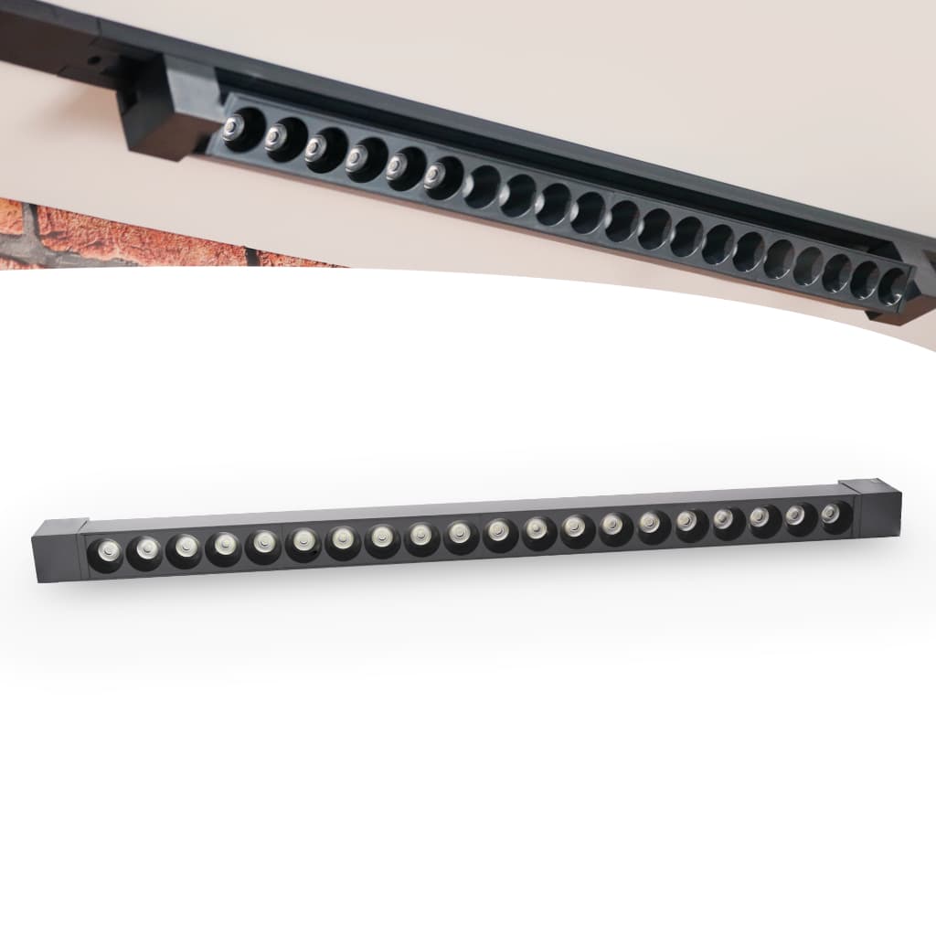 Luminária Led Linear Pontual  Para Trilho 20leds 40w Bivolt