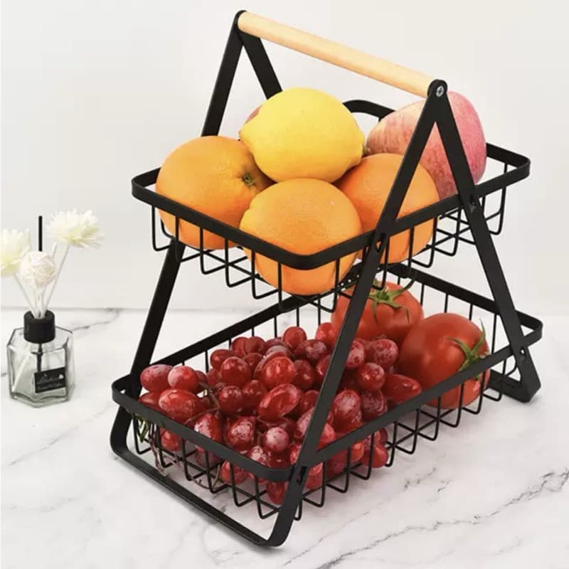 Fruteira Cesto Organizador e Multiuso Decorativa Para Cozinha  Sala de Jantar Ou Escritório