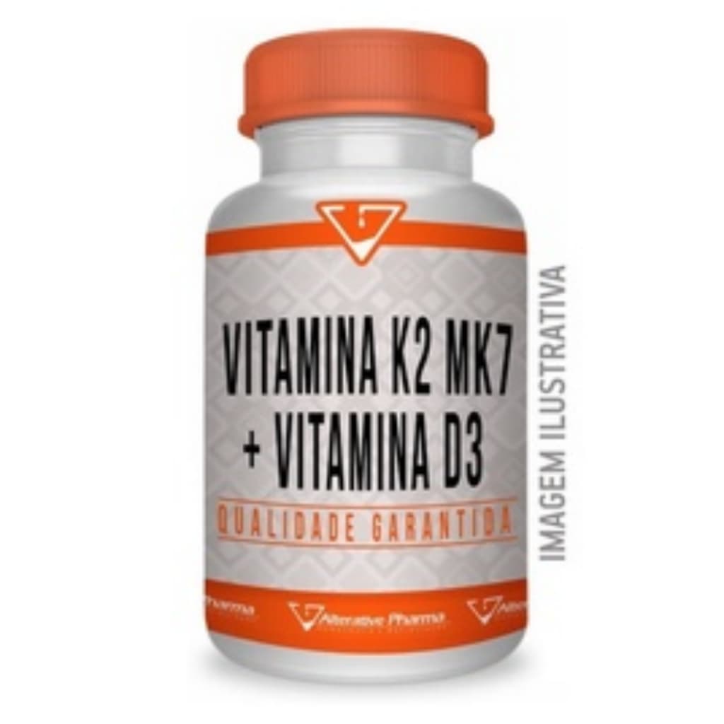 Vitamina K2 Mk7 100mcg e Vitamina D3 2.000ui 60 Cápsulas