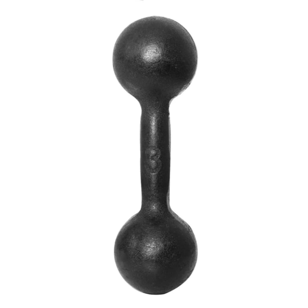 Halter Bola Pintado Ferro Fundido Pintado Preto de 03kg 1 Unidade Exercícios Em Casa Academia