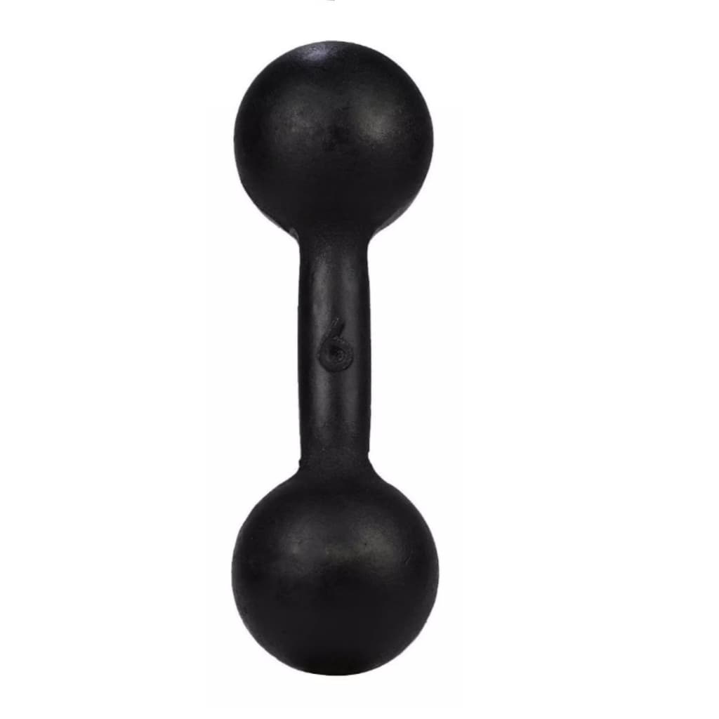Halter Bola Pintado Ferro Fundido Pintado Preto de 06kg 1 Unidade Exercícios Em Casa Academia