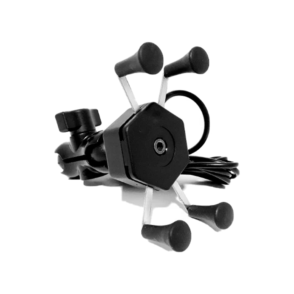 Suporte Celular Moto Garra X Carregador Universal Usb Turbo Compatível Iphone Samsung Motorola