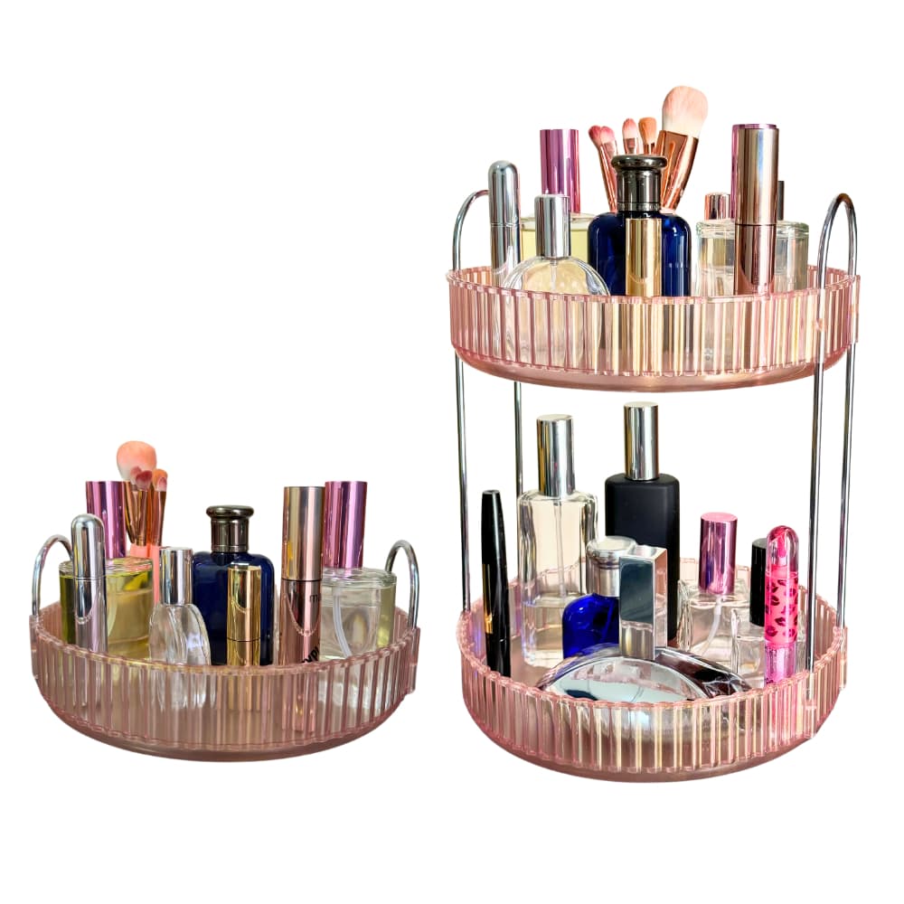 Bandeja Dupla Decorativa Lavabo Perfumes Maquiagem Cozinha Multiuso Cosmeticos