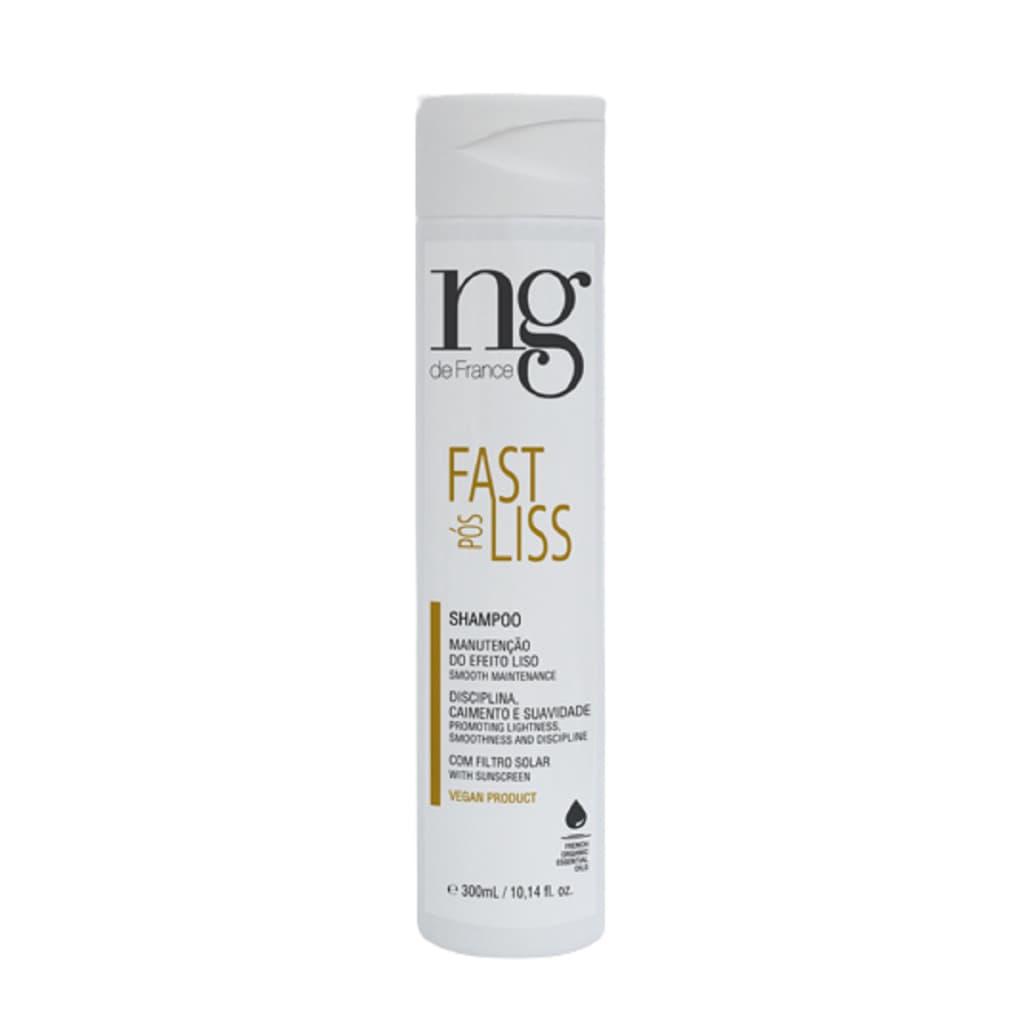 Shampoo Pós Química Alisamento Fast Liss NG de France 300ml Tira o volume Extremamente hidratante Evita o Frizz