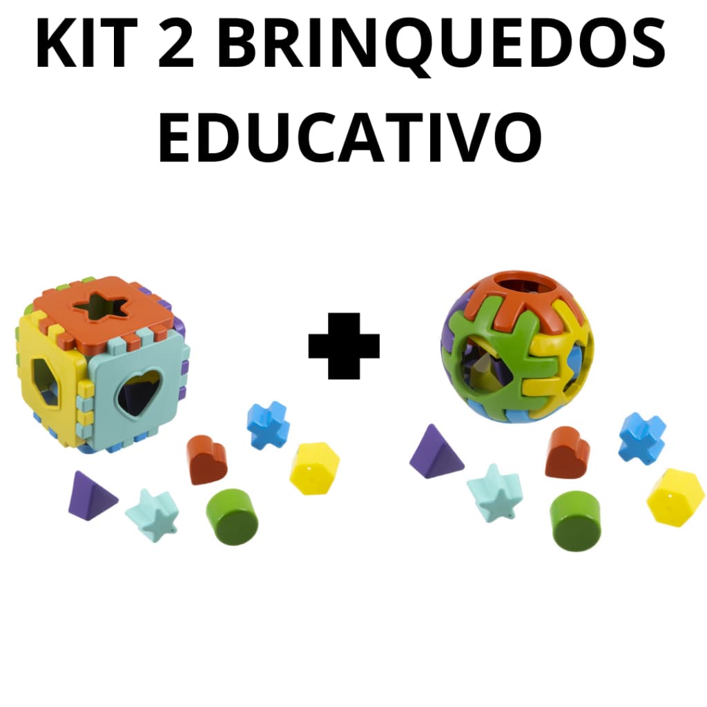 KIT 2 Brinquedos  Educativos Pedagógico de encaixar BABY EDUCATIVO