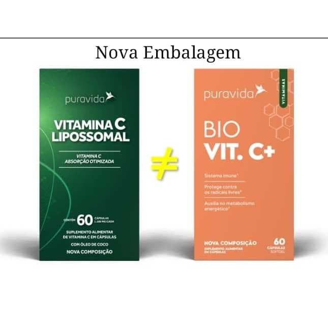 Vitamina C Lipossomal (60 Cápsulas) - Pura Vida