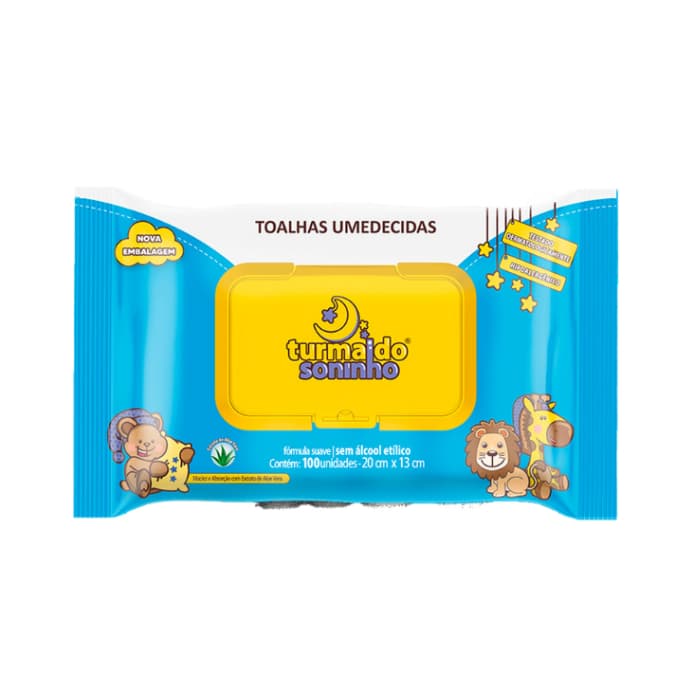 Lenço Umedecido Turma Do Soninho 100fls Toalha Umedecida 1pct