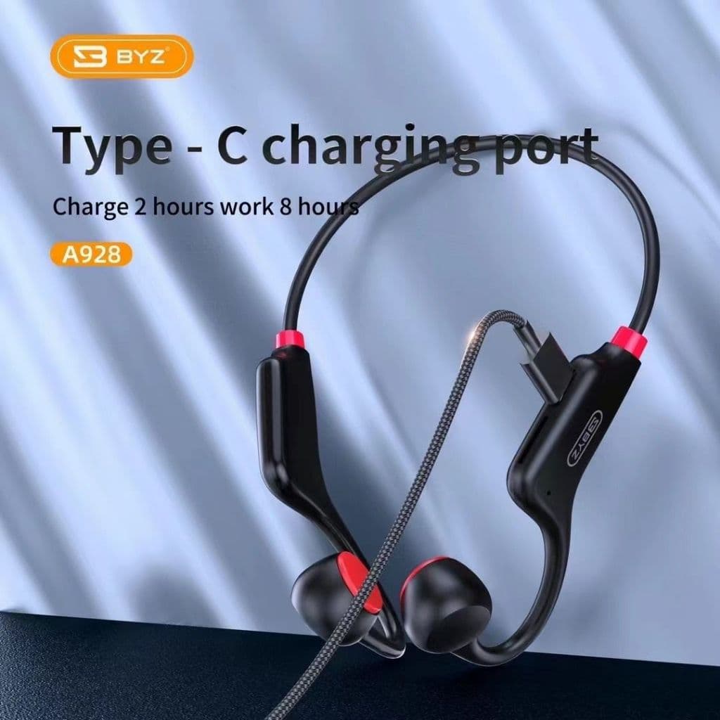 Fone de ouvido entrada cartao de memoria e bluetooth 5.3 fone sem fio esportivo de condução ossea resistente a água MP3
