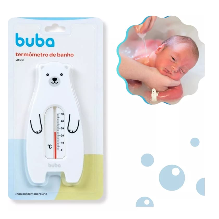 Termômetro de Banho Urso/Ursinho polar Buba - Bebê, Termômetro medição temperatura para Banheira