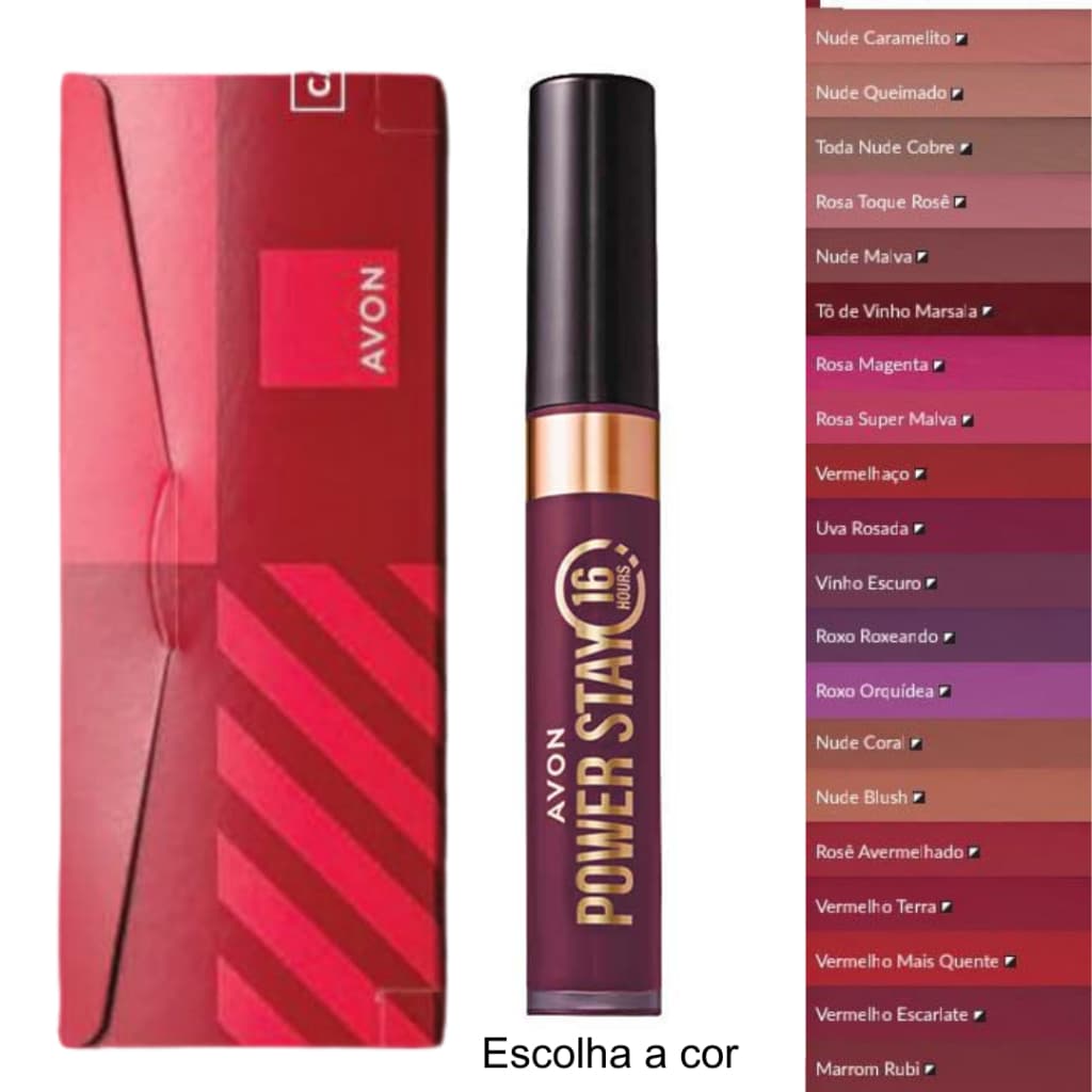 Batom Avon Power Stay Líquido Matte 16h