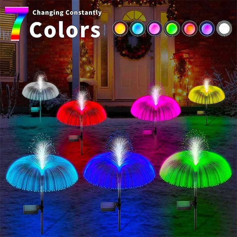 KIT 2 Luminaria Lâmpada Para Jardim Solar Luzes De Nata À Prova D'água Decoração MT149 (E)