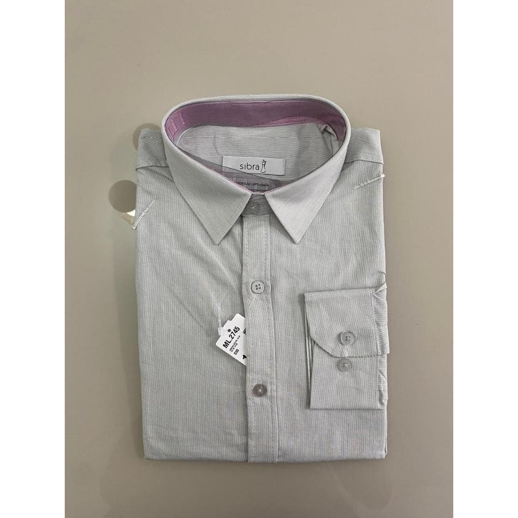 Camisa Social Masculina Sibra Ref 2745* Manga Longa Modelagem Slim 100% Algodão