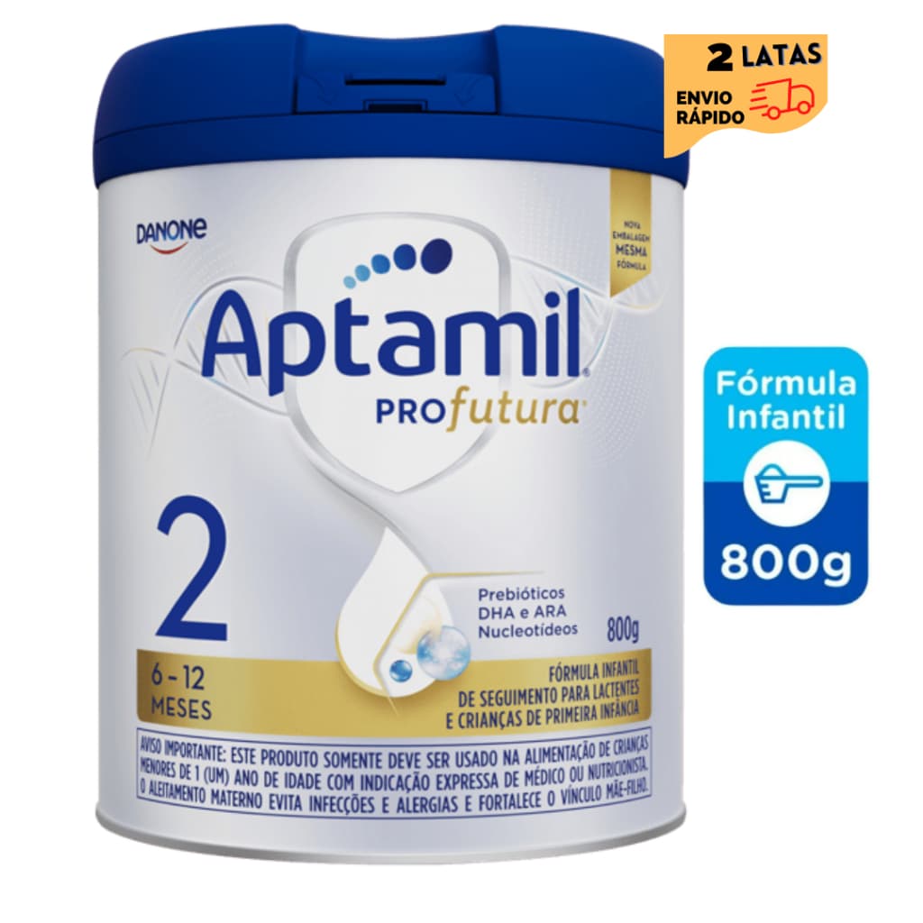2 Latas -Aptamil Profutura 2- Fórmula Infantil Danone- 800Gr
