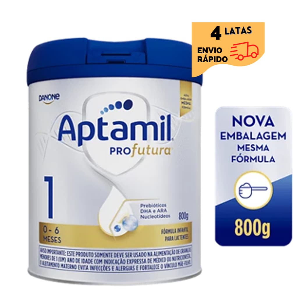 4 Latas - Aptamil Profutura 1 Fórmula infantil em pó Danone- 800 g