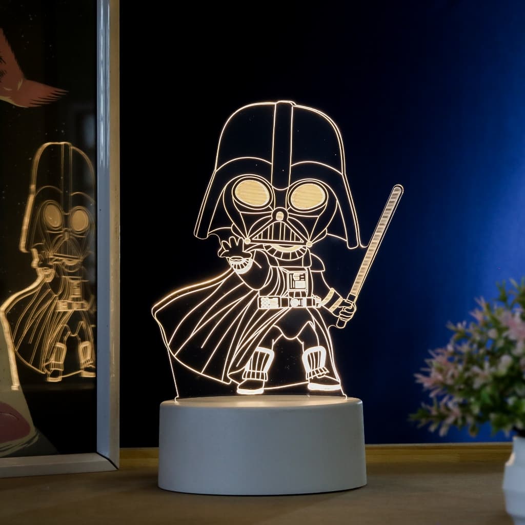 Luminária LED 3D de Mesa / Luz Noturna Presente Criativo / Decoração -  Mini darth Vader, Star Wars