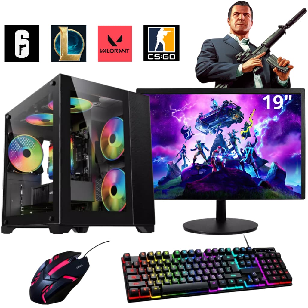 PC GAMER GTA RP COMPLETO RYZEN 5 4600G ou RYZEN 3 3200G - 16GB - 240GB SSD / 480GB SSD