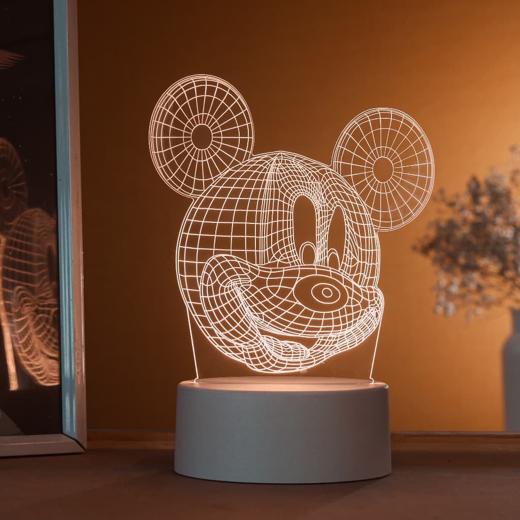 Luminária LED 3D de Mesa / Luz Noturna Presente Criativo / Decoração - Mickey, Disney
