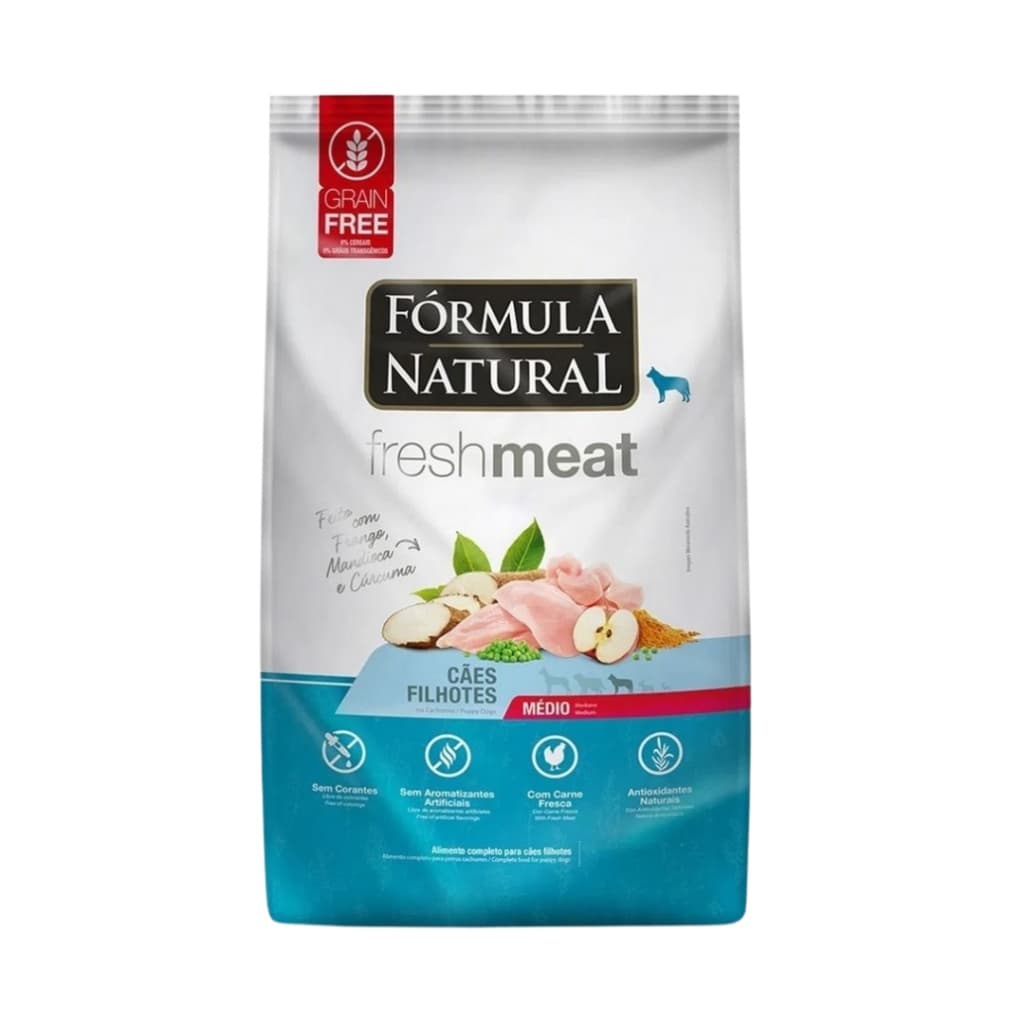 Ração Fórmula Natural FresMeat Para Cães Filhotes Raçãs Médias  2,5kg