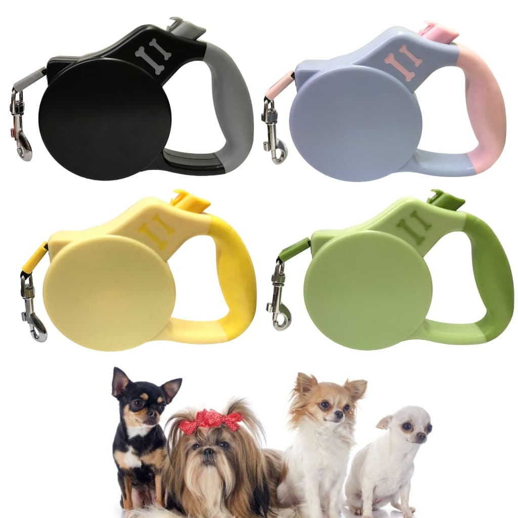 Guia Retrátil 5 Metros Com Botão De Controle Para Regulagem  Pet Cachorro Passeio Linha Premium LR-0249