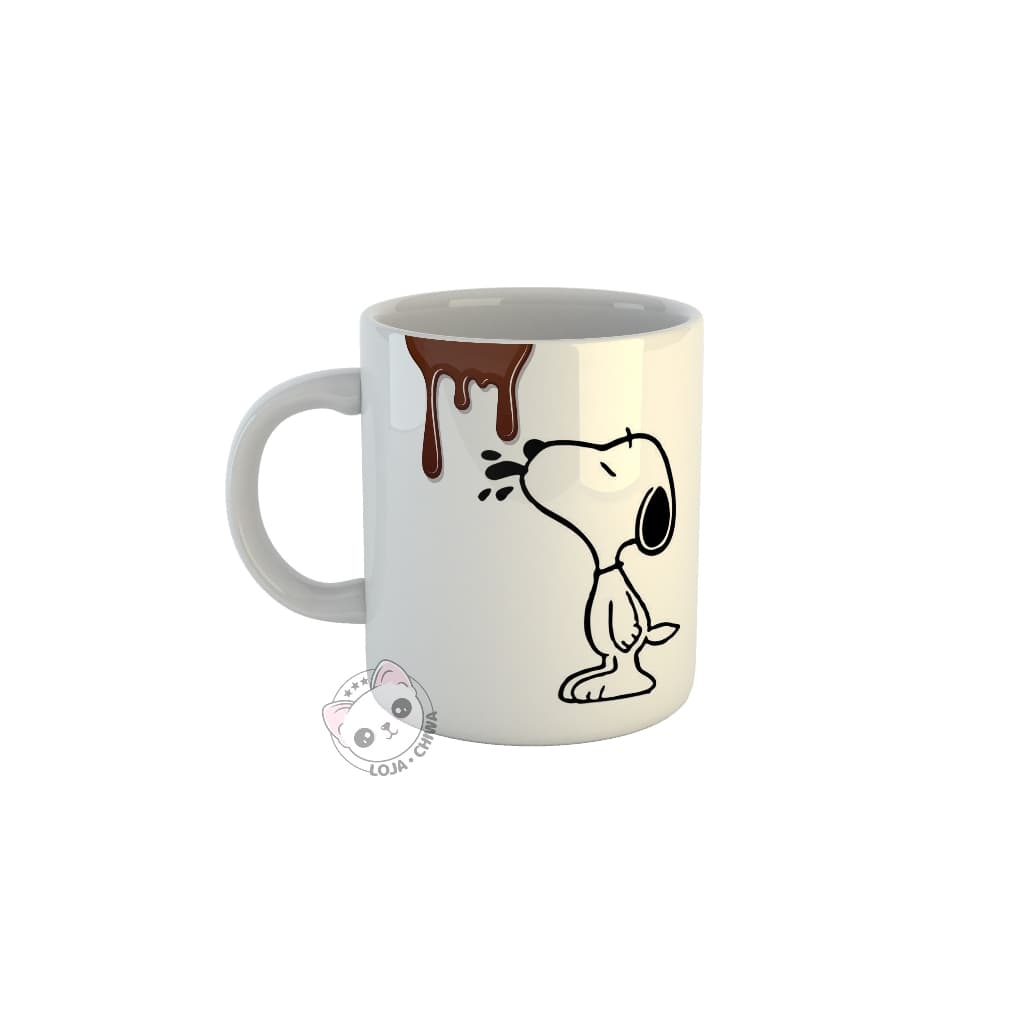 Caneca Personalizada Snoopy Chocolate Meme Engraçado Brinde Lembrancinha Cerâmica Importada