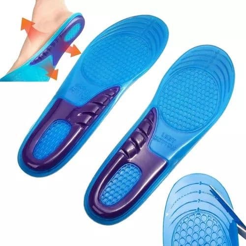 Par de Palmilha Silicone Gel Ortopédica Anti Impacto Confortável