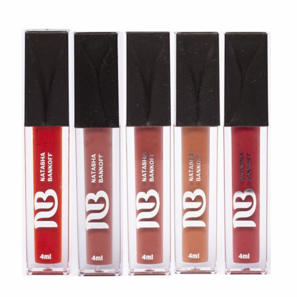 Batom Líquido Matte Natasha Bankoff NB Beauty Longa Duração Ácido Hialurônico 4ml Vegano Make Profissional