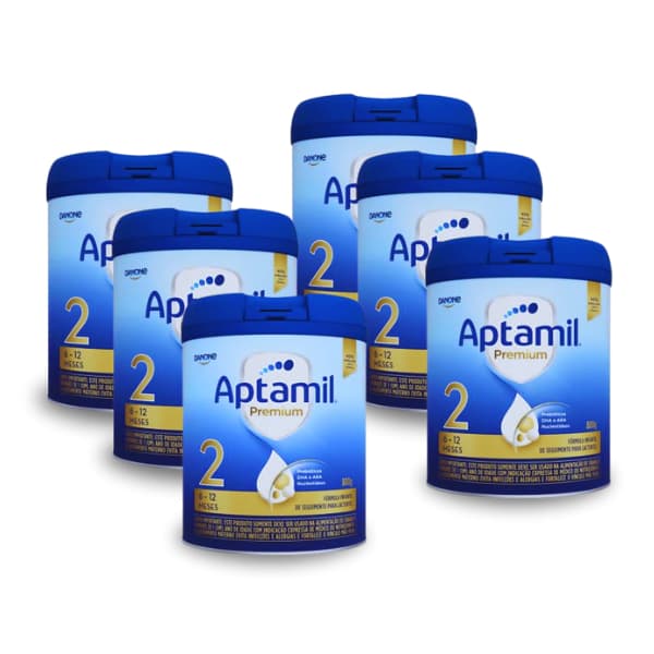 Fórmula Infantil Aptamil Premium 2 800g Danone (6 Unidades)