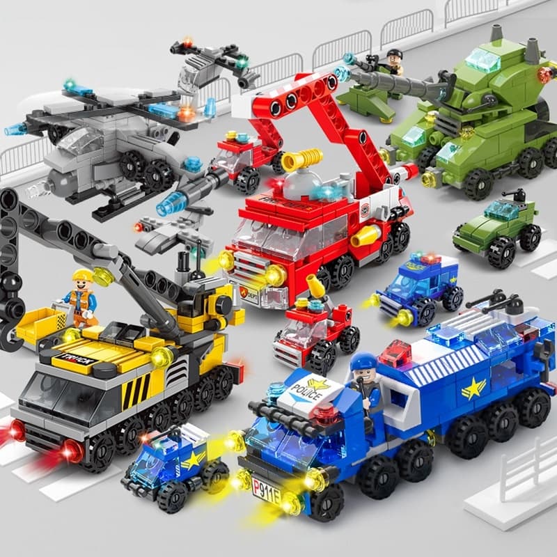 Blocos de brinquedo para montar carros e sua cidade ferramenta para desmontar o lego