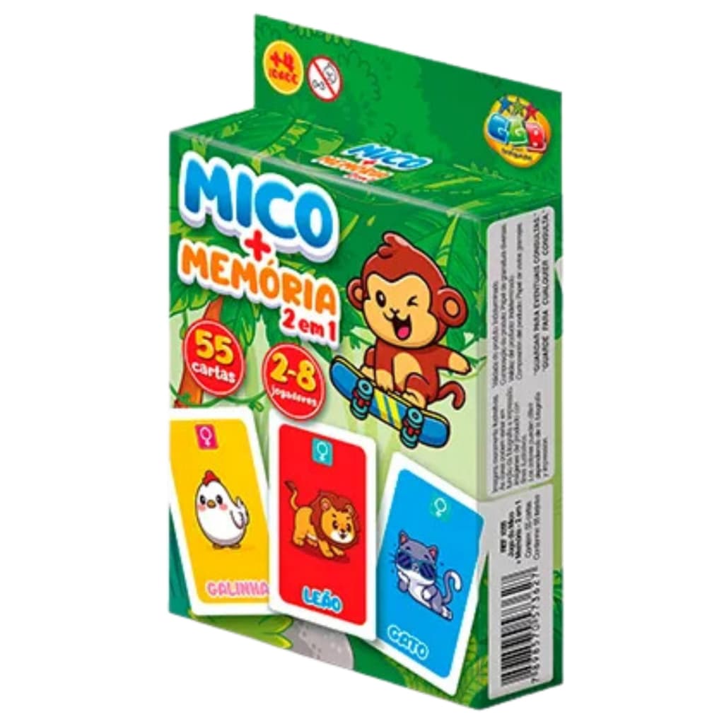 Jogos Infantil Mico Jogo da Memória Animais 2 em 1 Brinquedo Divertidos Crianças Família