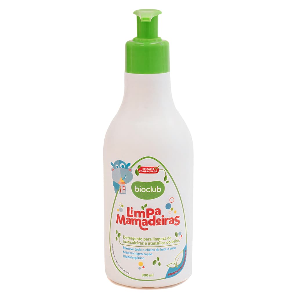 Limpa Mamadeiras Bebê Desengordurante Orgânico Vegano Bioclub 300ml