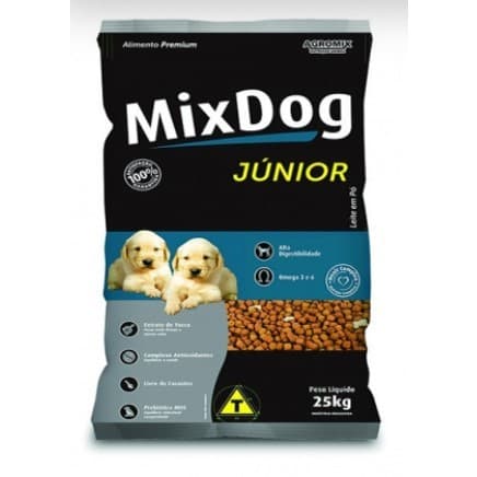 Ração Cachorro Mix Dog Junior Premium Com Ômega 3 e Rigorosamente Balanceado