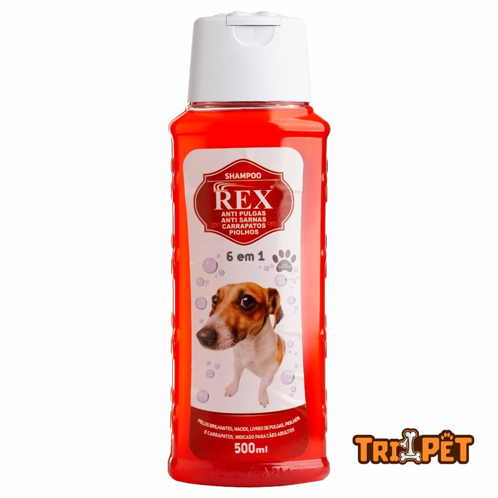 Shampoo Para Cachorro Rex Anti Pulgas Sarna e Carrapatos - 500ml Top Venda