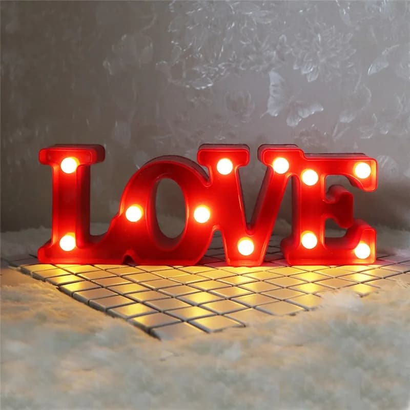 Luminária LOVE Abajur LED 10x30cm DECORACAO DIA DOS NAMORADOS CASAMENTOS LINDO ABAJUR LED