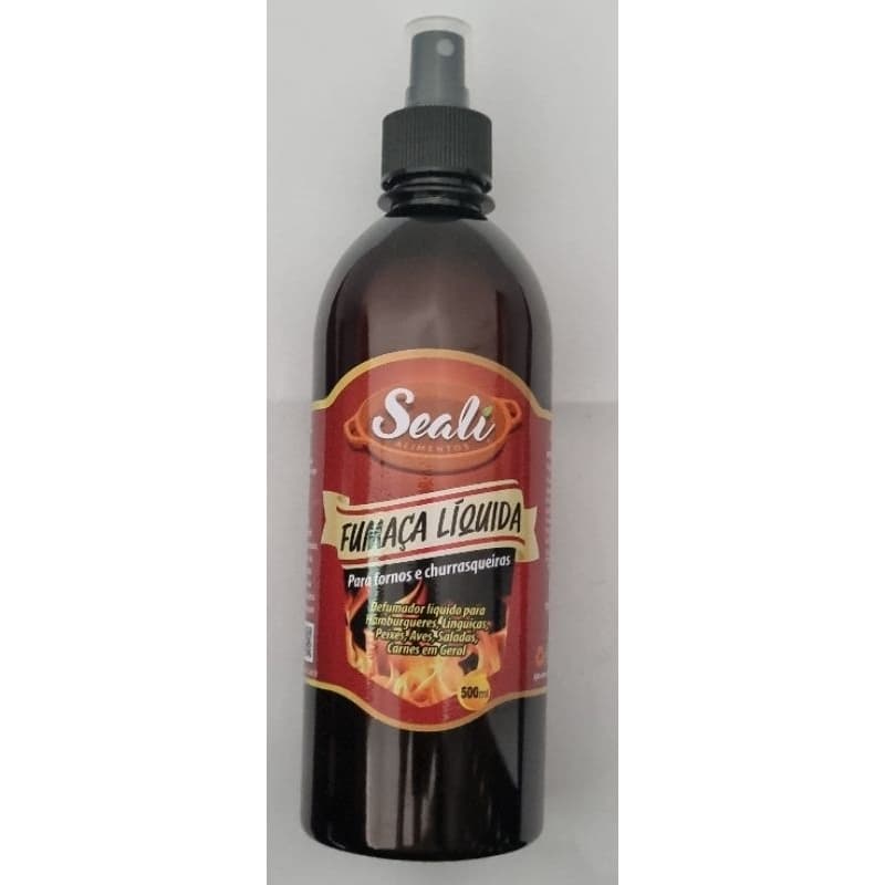 Fumaça Líquida Tempero Sabor Defumado Seali Alimentos 500ml - Churrasco, Linguiça, Batata frita