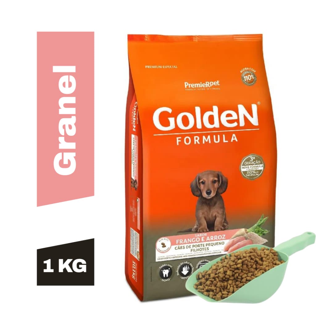 Ração Para Cachorro PremieR Pet Golden Filhotes Raças Pequenas Frango E Arroz 1Kg - Ração Cachorro