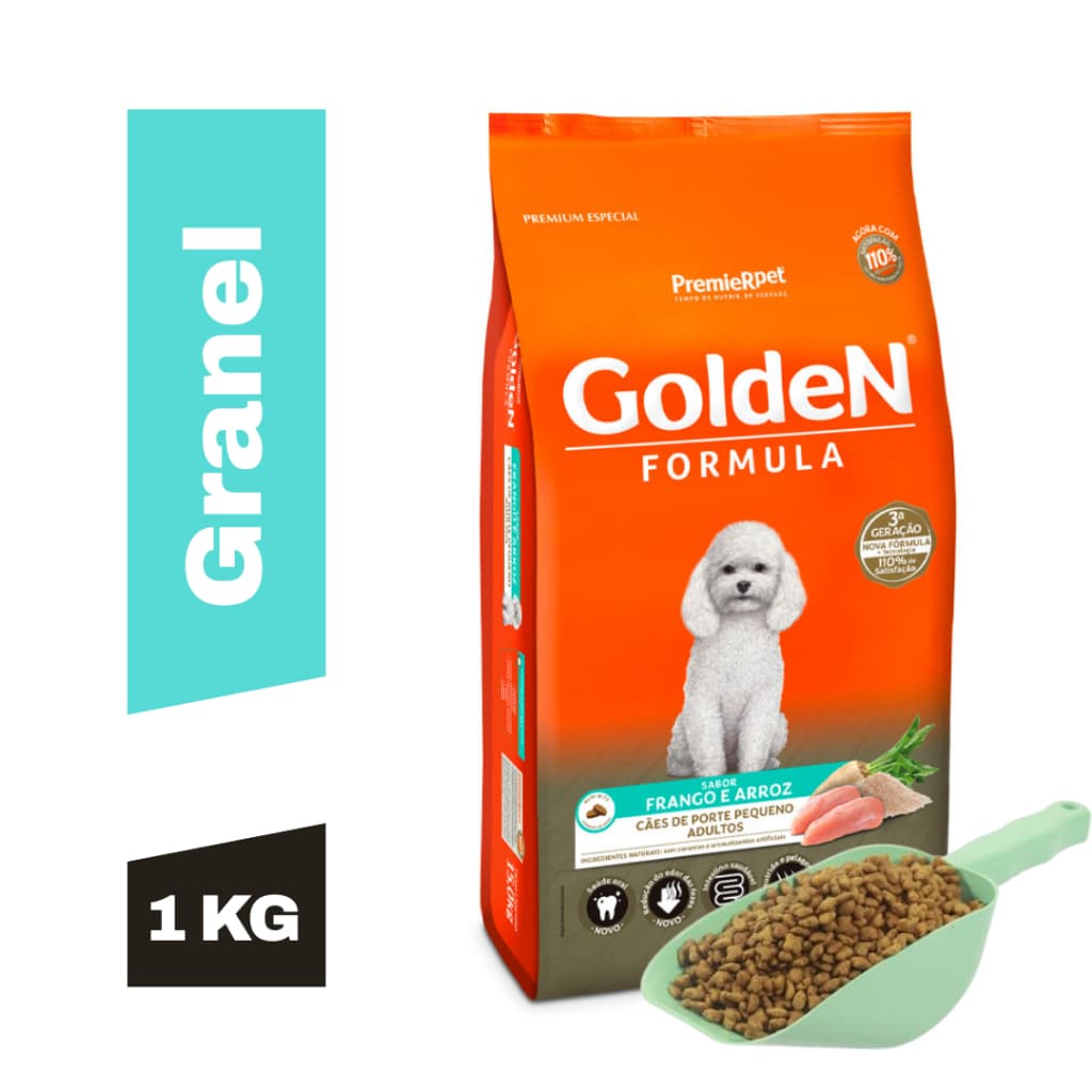 Ração Para Cachorro PremieR Pet Golden Raças Pequenas Sabor Frango 1Kg - Ração Cachorro