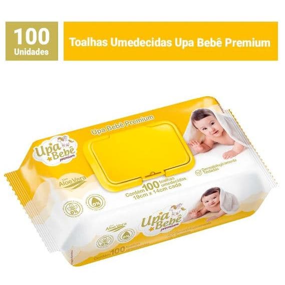 Toalha umedecida para bebe  Upa bebe com 100 unidades premium