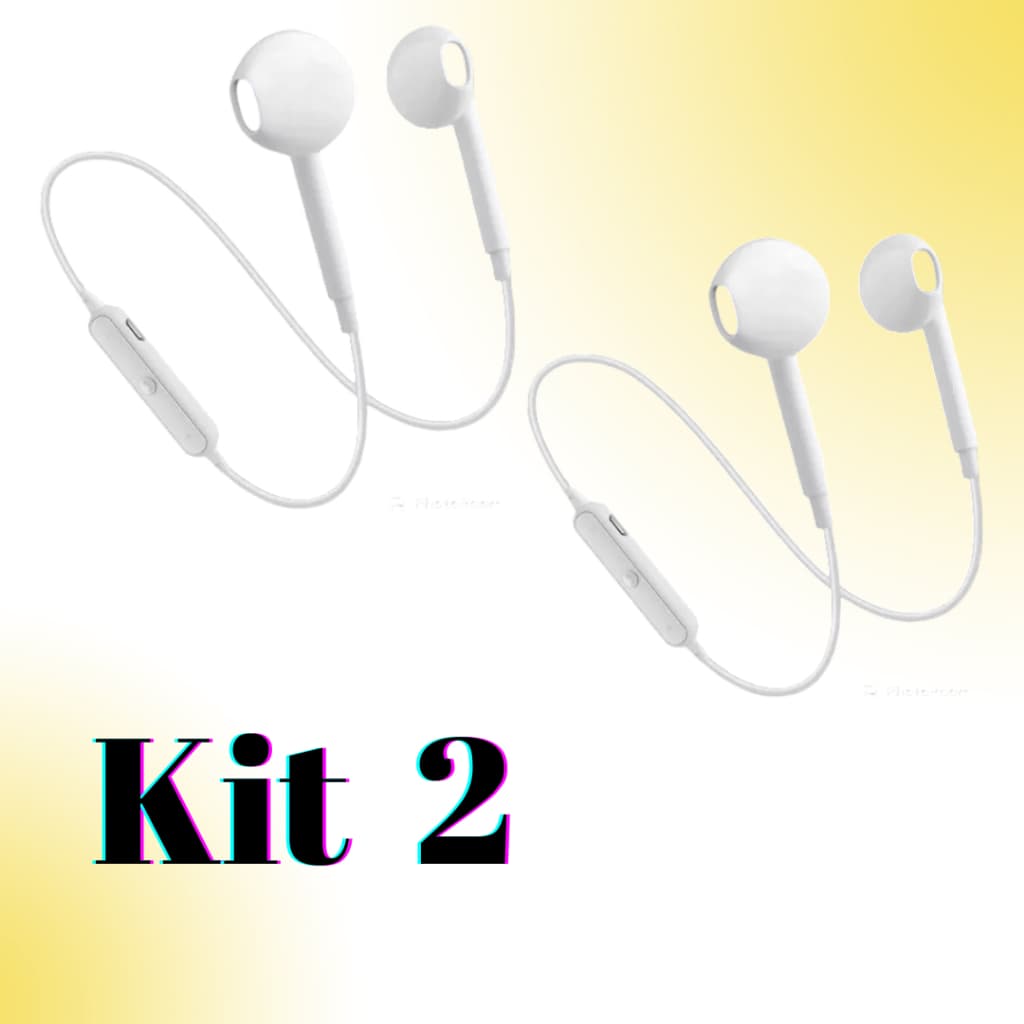 Kit 2 Fone de Ouvido Bluetooth para Todos os Celulares - KA-S6