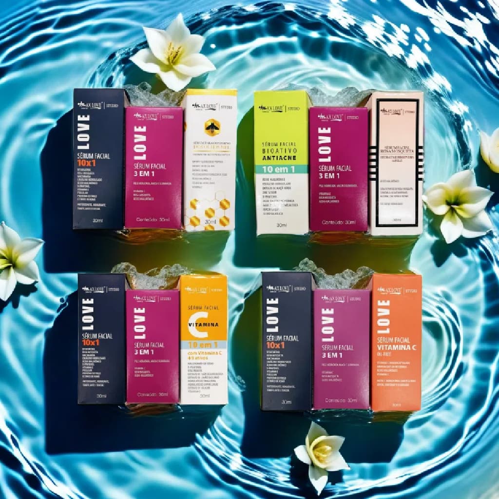 Tratamento Clareador e Anti-idade 3 em 1 Max Love: Sérum Branqueador + Anti-rugas +  Vitamina C