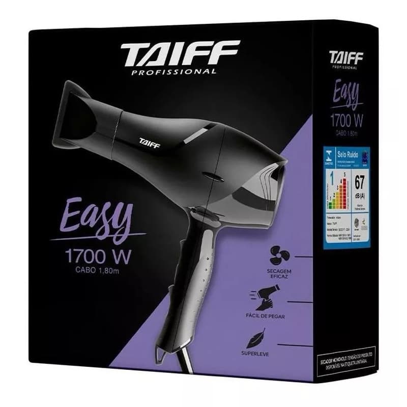 Secador De Cabelos Motor AC Profissional Easy 1700W Taiff
