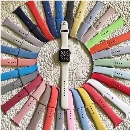 de Pulseira Silicone Lisa para Smartwatch Apple Watch, IWO 38~40~41/mm 42~44~45~49/mm Series 1-7 SE w26, w46, F8 de mais
