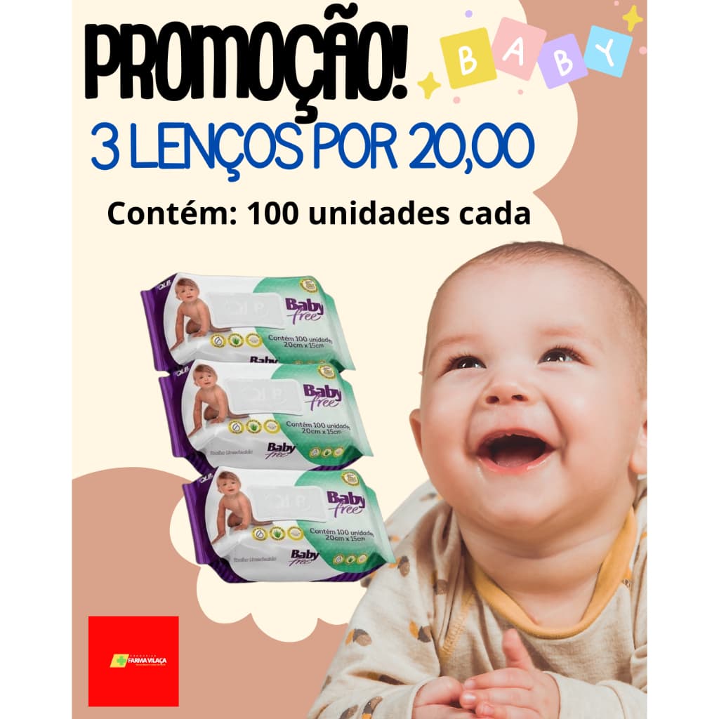 Promoção 3 Lenços Umedecidos C/100 Lencos