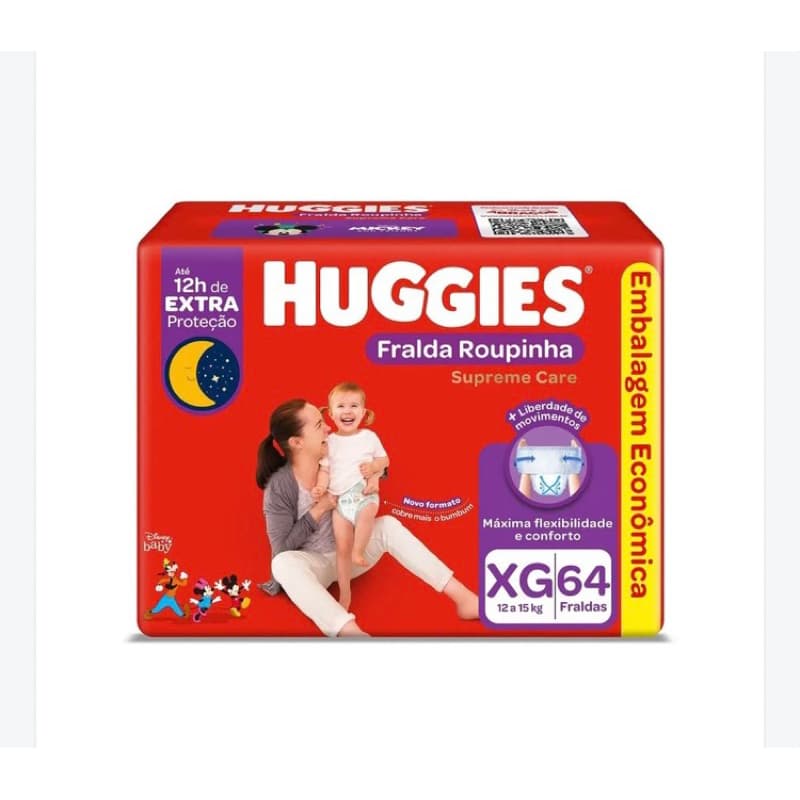 Fralda descartável Huggies 64 fraldas