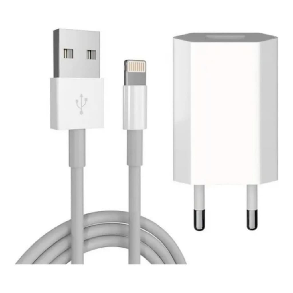 Carregador Para iPhone Carregamento Rapido 10W Kit completo Fonte USB com Cabo H'maston CB01
