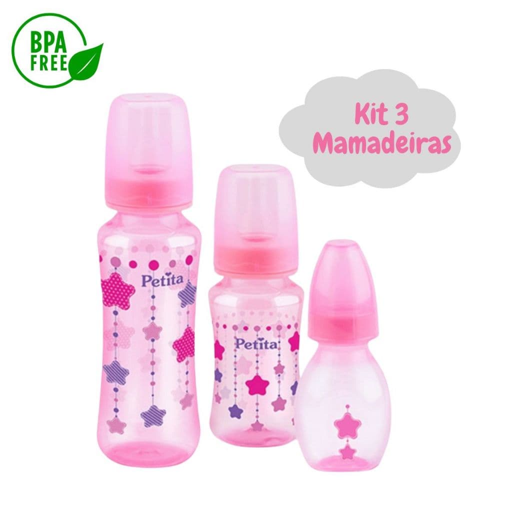 Kit Mamadeiras Para Bebê Bico Redondo
