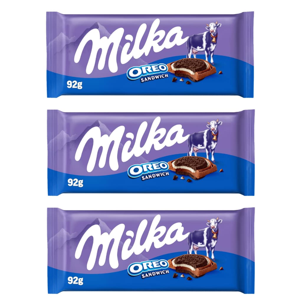 3 Milka Oreo Sandwich - Chocolate & Biscoito Oreo-importado
